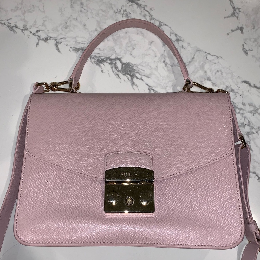 Furla Baby Pink handbag w/ shoulder strap